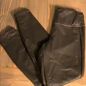 Gone 12.22! Like new! Leather look leggings